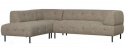 Venstre hjørnesofa \'Lloyd\' - Brun