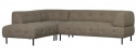Venstre hjørnesofa \'Lloyd\' - Mørkebrun