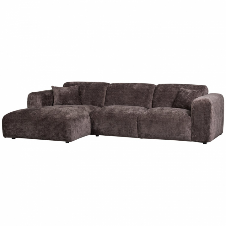 Sofa ‘Cloud’ 3-personers chaiselong venstre - Mørkebrun i gruppen Møbler / Sofaer / 3-personers sofaer hos Reforma (375072-W)