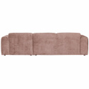 Sofa ‘Cloud’ 3-personers chaiselong højre - Brungrå/Rosa