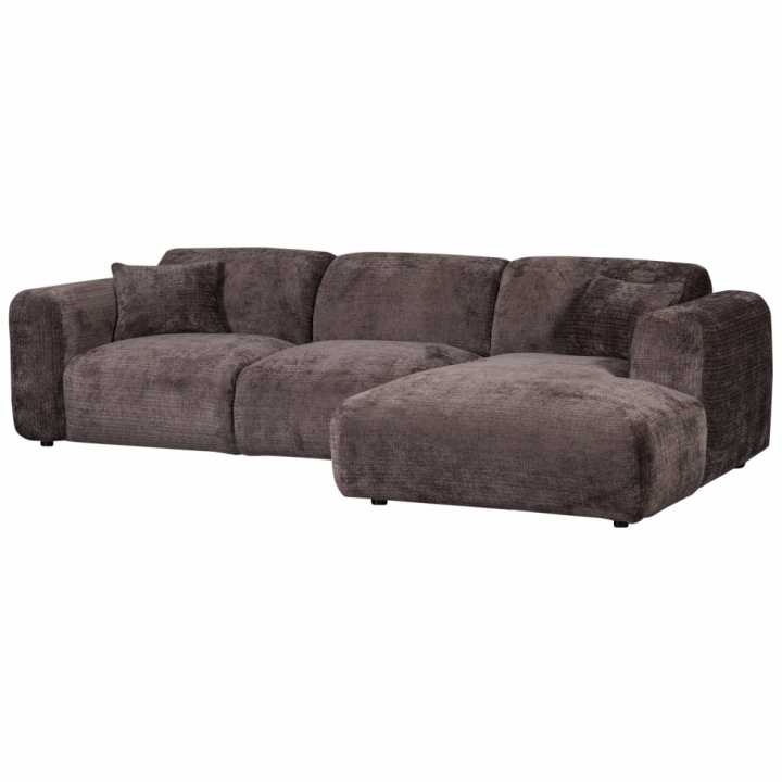 Sofa ‘Cloud’ 3-personers chaiselong højre - Mørkebrun i gruppen Møbler / Sofaer / 3-personers sofaer hos Reforma (375073-W)