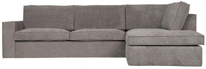 Hjørnesofa \'Thomas\' - Ribbet Grå i gruppen Møbler / Sofaer / Chaiselong sofaer hos Reforma (375757-G)