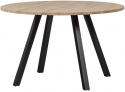 Spisebord \'Tablo\' Rundt 120cm - Natur/Sort