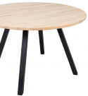 Spisebord \'Tablo\' Rundt 120cm - Natur/Sort