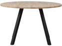 Spisebord \'Tablo\' Rundt 120cm - Natur/Sort