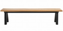 Bænk \'Kalsvik\' 180cm - Sort/Eg