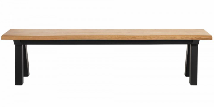 Bænk \'Kalsvik\' 180cm - Sort/Eg i gruppen Møbler / Sidde møbler / Bænke hos Reforma (37672650)