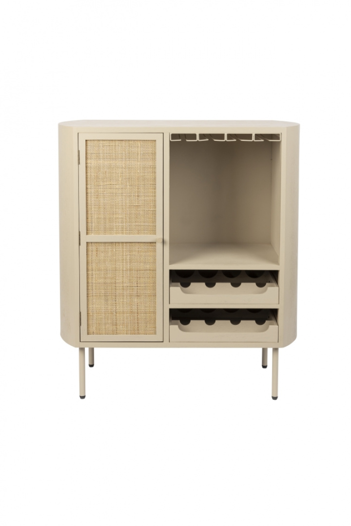 Vinreol \'Amaya Low\' - Beige i gruppen Møbler / Hylder & opbevaring / Skabe og skænke hos Reforma (4100081)