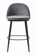 Barstol \'Lyon\' - Gr&aring; velour