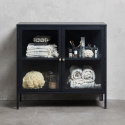 Sideboard \'Hagavik\' 3 sektioner - Sort/Messing
