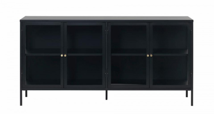 Sideboard \'Hagavik\' 4 sektioner - Sort/Messing i gruppen Møbler / Hylder & opbevaring / Skabe og skænke hos Reforma (42270600)
