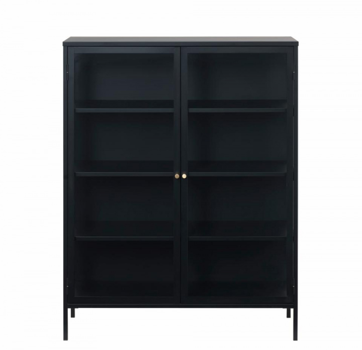 Skab \'Hagavik\' 140cm - Sort/Messing i gruppen Møbler / Hylder & opbevaring / Skabe og skænke hos Reforma (42280600)