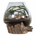 Dekoration \'Waterdrop\' - Træ/Glas 