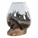 Dekoration \'Waterdrop\' - Træ/Glas 