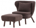 Lænestol \'Delsbo\' - Brun