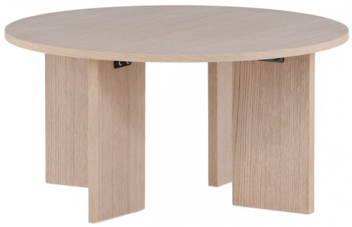 Sofabord \'Arvika\' Rundt 80cm - Hvidpigmenteret Eg i gruppen Møbler / Bord / Sofabord hos Reforma (48000-170)