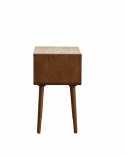 Sidebord \'Sapri\' 45x60cm - Valnød/Travertin