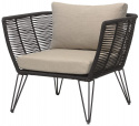 Loungestol \'Mundo\' - Sort/Beige