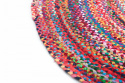 Rundt tæppe \'Flätan\' 80cm - Multifarvet