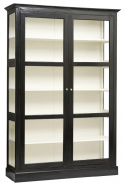 Vitrineskab \'Classic\' - Sort/Hvid L