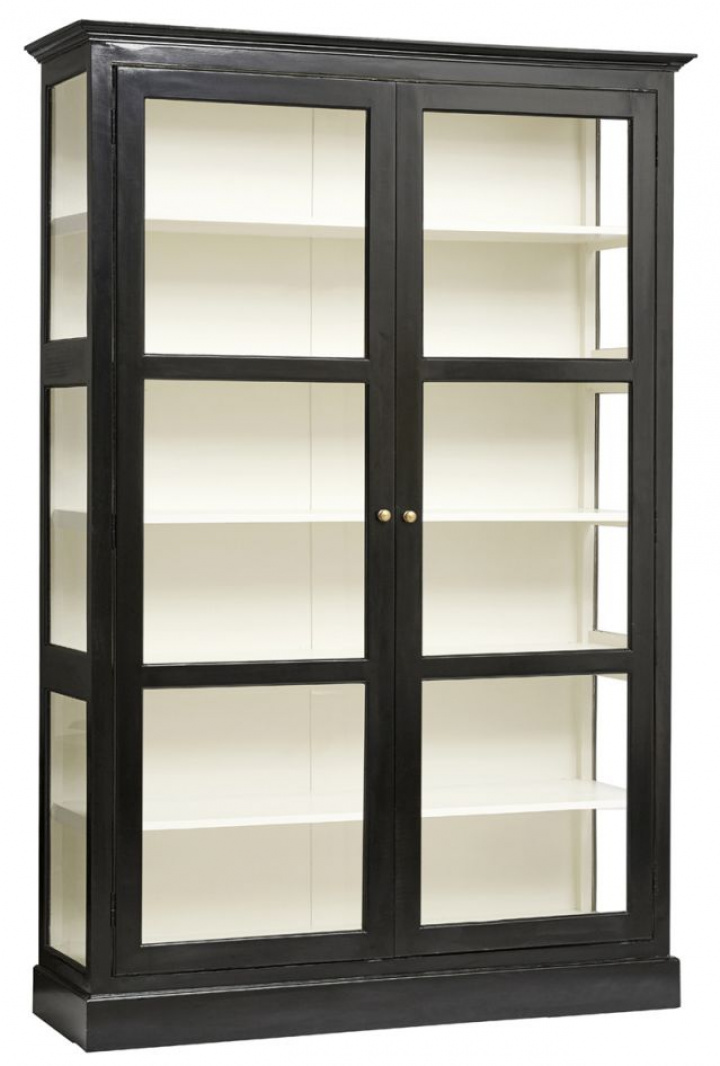 Vitrineskab \'Classic\' - Sort/Hvid L i gruppen Møbler / Hylder & opbevaring / Skabe og skænke hos Reforma (5901)