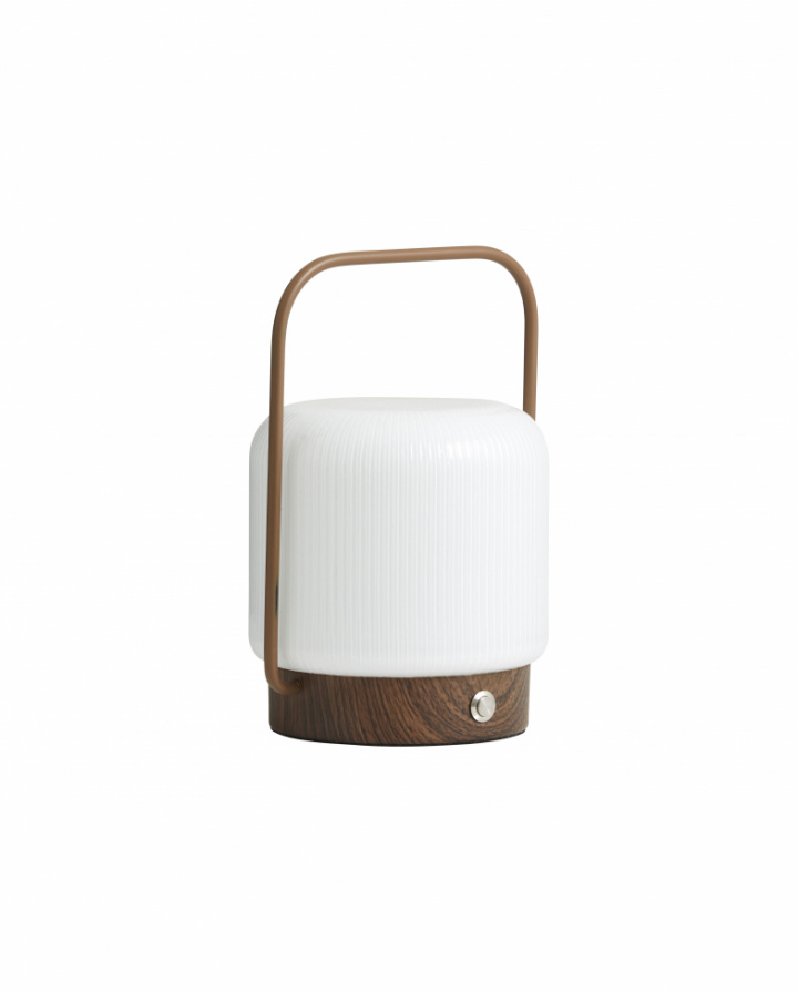 Bærbar lampe \'Troy\' - Hvid/Brun i gruppen Belysning / Lamper / Bordlamper hos Reforma (59081)