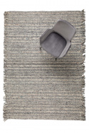 Uldtæppe \'Frills\' 170x240cm - Grå/Blå