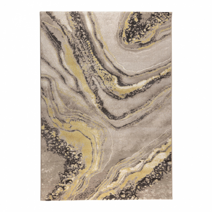 Tæppe \'Sol\' 200x290cm - Grå/gul i gruppen Indretning / Tæpper hos Reforma (6100048)