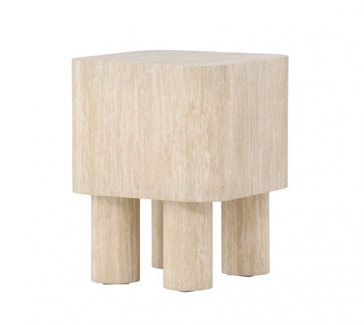 Sidobord \'Tusa\' 40x40cm - Beige i gruppen Møbler / Bord / Sofaborde hos Reforma (61593-102)