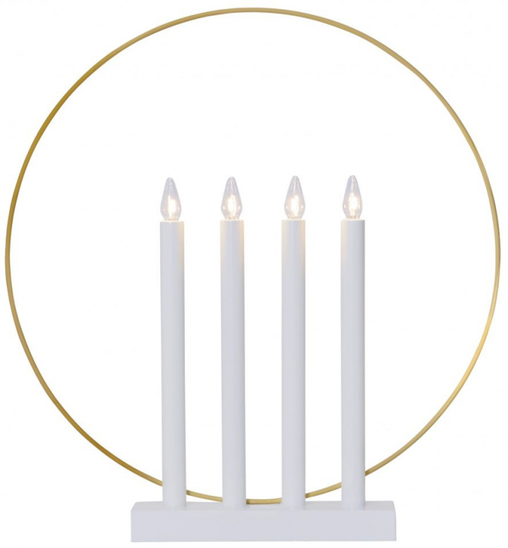 Adventsljusstake \'Glory\' - Hvid/Guld i gruppen Belysning / Lamper / Julebelysning hos Reforma (644-61)