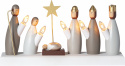 Adventskrans \'Krubba\' - Hvid