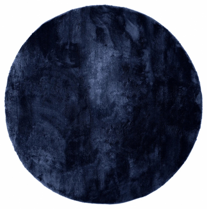 Rundt tæppe \'Aranga Super Soft\' 240cm - Mørkeblå i gruppen Indretning / Tæpper / Ryamåtter hos Reforma (6902423664958)