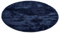 Rundt tæppe \'Aranga Super Soft\' 240cm - Mørkeblå