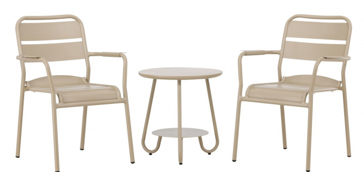 Café sæt \'Herrljunga\' - Beige i gruppen Møbler / Havemøbler / Uderum hos Reforma (6944-102)