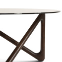 Sofabord \'Modica\' Ø80 – Valnød/Glas