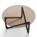 Sofabord \'Modica\' Ø80 – Valnød/Glas