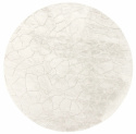 Rundt tæppe \'Cora\' 120cm - Hvid