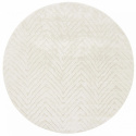 Rundt tæppe \'Wren\' 160cm - Hvid