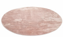 Rund tæppe \'Aranga Super Soft Fur\' 80cm - Rosa