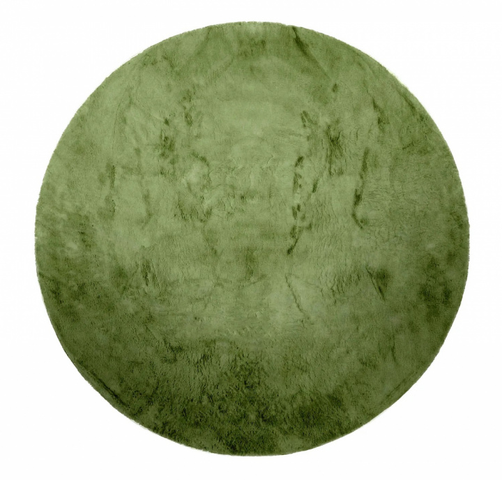 Rund tæppe \'Aranga Super Soft\' 80cm - Oliven i gruppen Indretning / Tæpper / Ryamåtter hos Reforma (7350118817289)