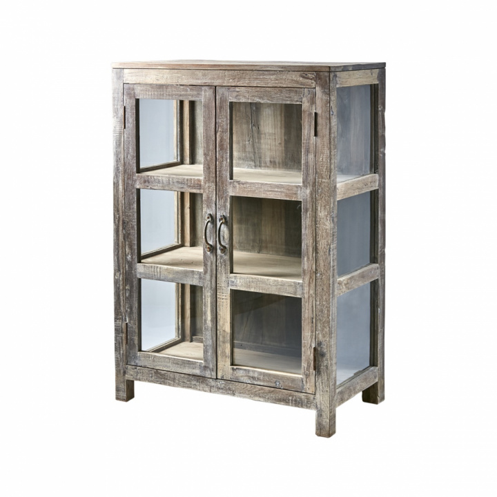 Vitrineskab \'Riko\' 120cm - Genanvendt træ i gruppen Møbler / Hylder & opbevaring / Sideboards hos Reforma (737-513-00)