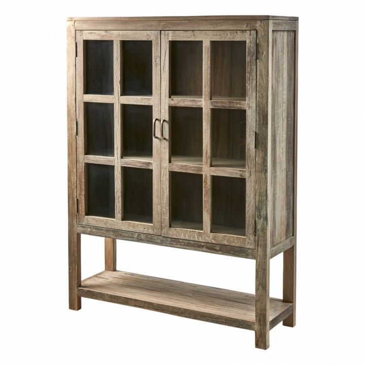 Vitrineskab \'Riko\' 160cm - Genanvendt træ i gruppen Møbler / Hylder & opbevaring / Sideboards hos Reforma (737-514-00)