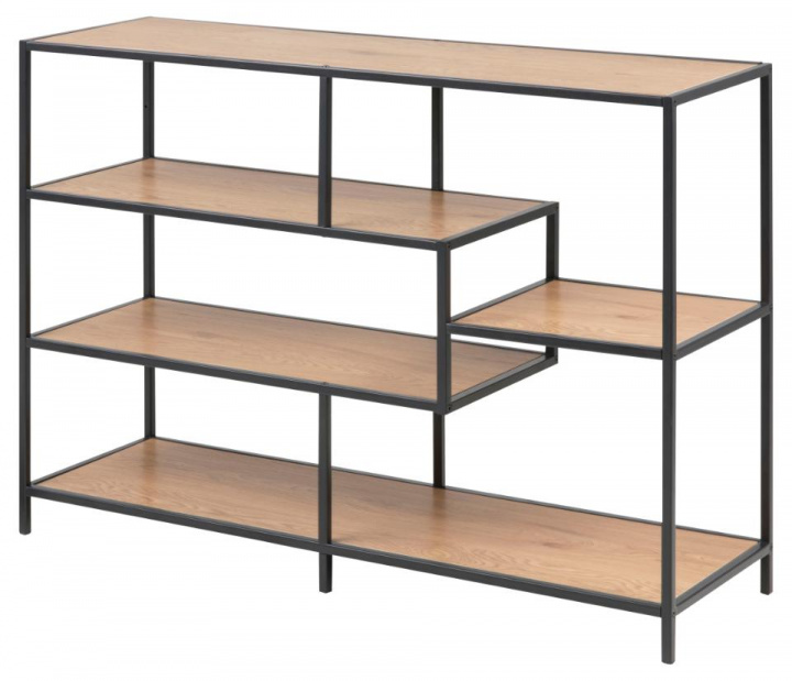 Bogreol \'Seaford\' 114x78cm - Natur/Sort i gruppen Møbler / Hylder & opbevaring / Bogreoler hos Reforma (74544)