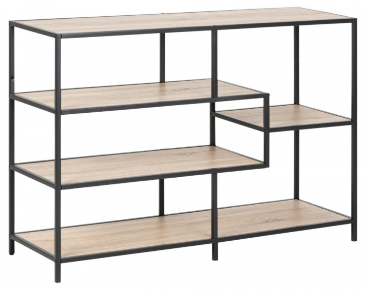Bogreol \'Seaford\' 114x78cm - Sand/Sort i gruppen Møbler / Hylder & opbevaring / Bogreoler hos Reforma (77182)