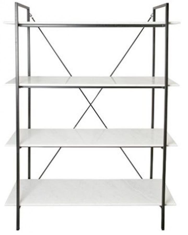 Hylde \'Milan\' - Sort/Hvid i gruppen Møbler / Hylder & opbevaring / Bogreoler hos Reforma (797-371-00)
