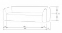 Sofa \'Sloping\' - Off White