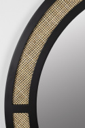 Spejl \'Aida\' Rund - Natur/Sort