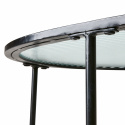 Sofabord \'Milan\' 90x50cm - Sort/glas