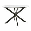 Spisebord \'Milan\' rundt 120cm - Hvid/sort