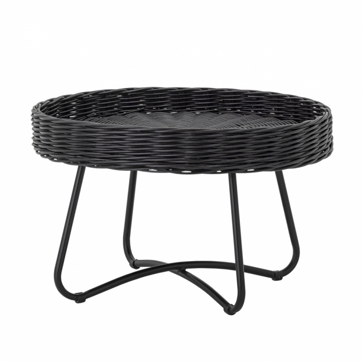 Sofabord \'Hattie\' 60cm Rundt - Sort/Rattan i gruppen Møbler / Bord / Sofabord hos Reforma (82047292)